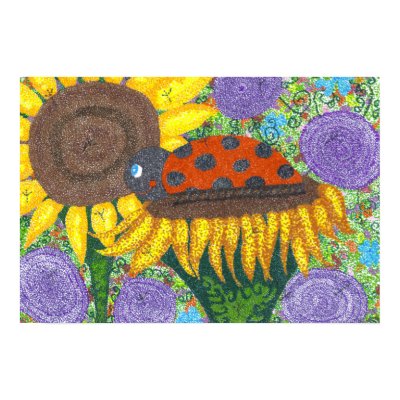 Lady Bug Afternoon Poster by karenwhiteskreations