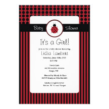 Lady Bug Baby Shower Invitation