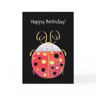 Lady Bug Birthday Greeting Card card