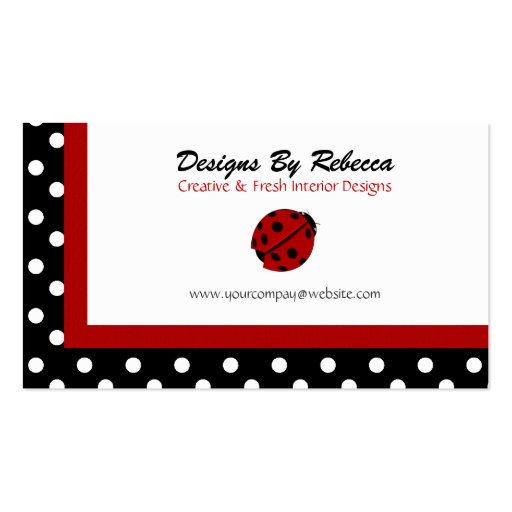Lady Bug Business Cards