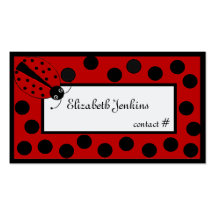 Lady Bug calling Card Business Card Template