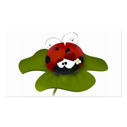 Lady Bug Calling Card Business Card Templates (back side)