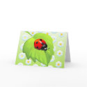 Lady Bug Easter Greeting Card by Celebration4all Lady Bug Easter Greeting Card