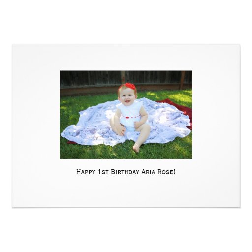 Lady Bug First Birthday Party Invitation -card-