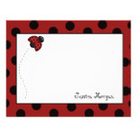Lady Bug Flat Notecard or Invitation (#FLAT001)