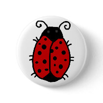 Lady Bug: Good Fortune button by marcya7 Lady Bug: Good Fortune button