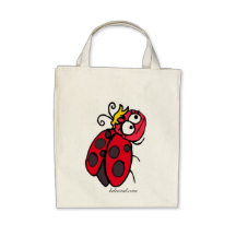 Lady Bug Grocery Tote Bag