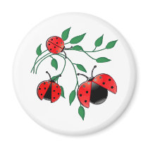 Lady Bug, Lady Bugs Fridge Magnets