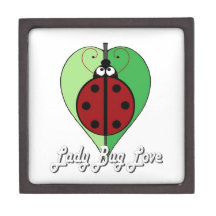 Lady Bug Love in White Premium Keepsake Box