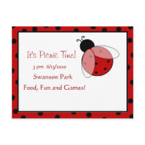Lady Bug Polka Dots Postcard