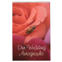 Lady Bug Roses Wedding Calendar