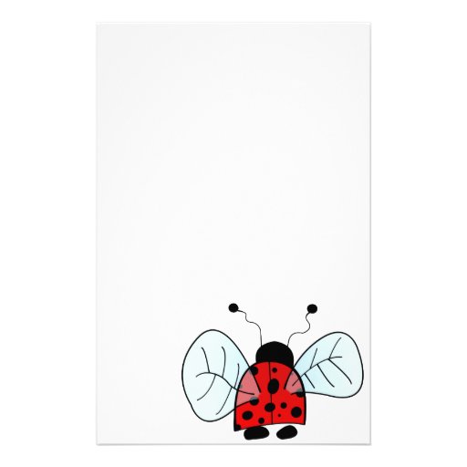 Lady bug stationery paper