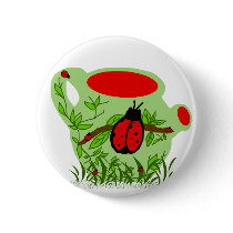 Lady bug tea pot button