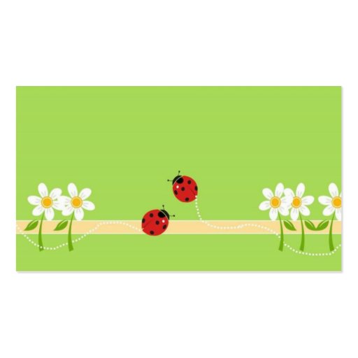 Lady Bug Trails Business Card Templates (back side)