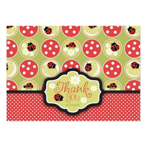 Lady Bug TY Gift Tag Business Card (front side)