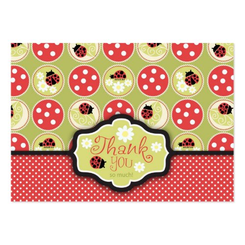 Lady Bug Thank You Card for Gifts for New Baby By Lullabye Dreams