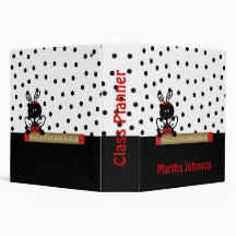 Lady Bug with Ruler Teacher's Class Planner 3 Ring Binder