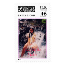Lady by the Falls postage by glaekenskeep Lady by the Falls postage