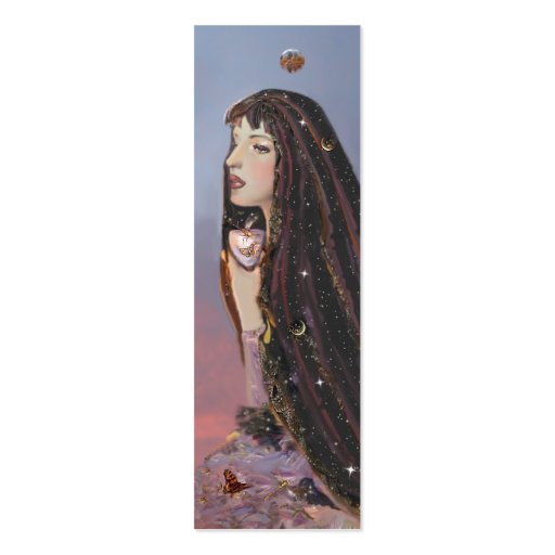 Lady Dawn mini Bookmark Business Cards (front side)