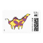 Lady dinosaur stamps