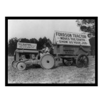 Lady Driving a New Fordson Tractor 1921 posters