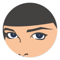 Lady Face stickers by frengi Lady Face stickers