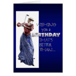 lady golfer birthday greeting card