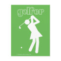 Lady-Golfer-color postcards by stickguys Lady-Golfer-color postcards