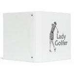 Lady Golfer Gray Logo binders