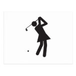 Lady-golfer-T Postcards