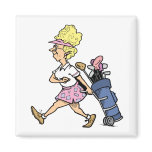 Lady Golfer Tshirts and Gifts magnets