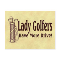 Lady Golfers postcards