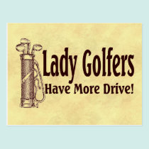 Lady Golfers postcards