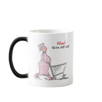 Lady having a hot flash mugs by graphicdoodles Lady having a hot flash mugs