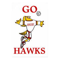 Lady Hawk Volleyball Player Poster posters