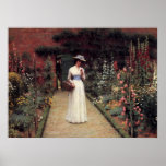 Lady in a Garden Posters