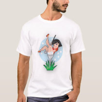 Lady in a Golf Tee t-shirts