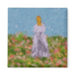 Lady in a Summer Field Magnet