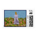 Lady in a Summer Field Postage Stamp