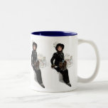 Lady in Black Coffee Mugs