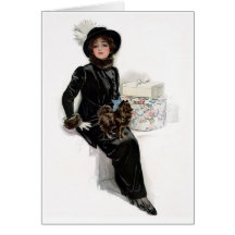 Lady in Black Greeting Card