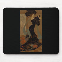 Lady in Black Mousepads