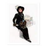 Lady in Black Post Cards