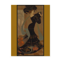Lady in Black Postcard
