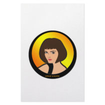 Lady in Circle 3 stationery by frengi Lady in Circle 3 stationery