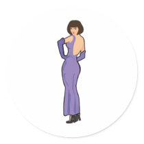 Lady in Evening Dress stickers by frengi Lady in Evening Dress stickers