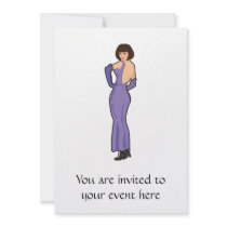 Lady in Evening Dress, You are invited toyour e... invitations by frengi Lady in Evening Dress, You are invited toyour e... invitations