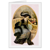 Lady in Fur Greeting Card