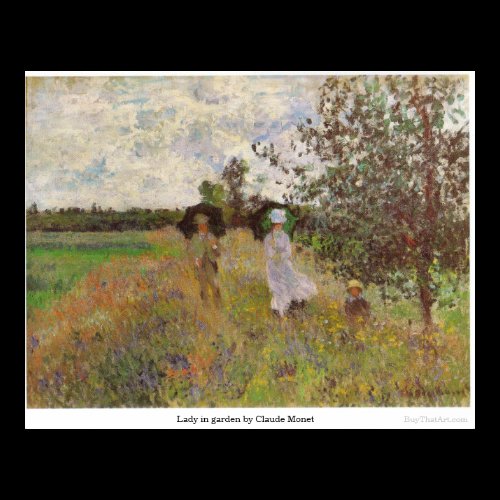 lady in garden by Claude Monet Posters