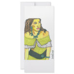 Lady in Green Rack Card Design